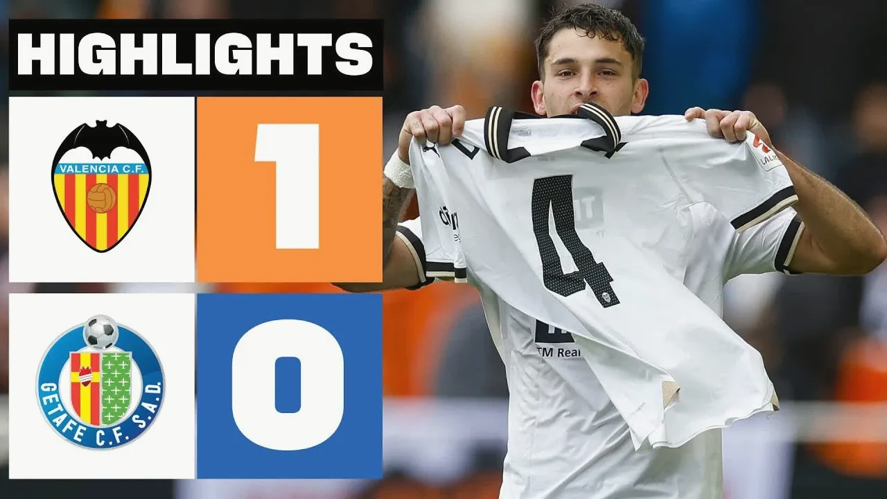 ไฮไลท์ฟุตบอลลาลีก้าสเปน 10/03/2567 บาเลนเซีย เฉือนชนะ เกตาเฟ่ 1-0