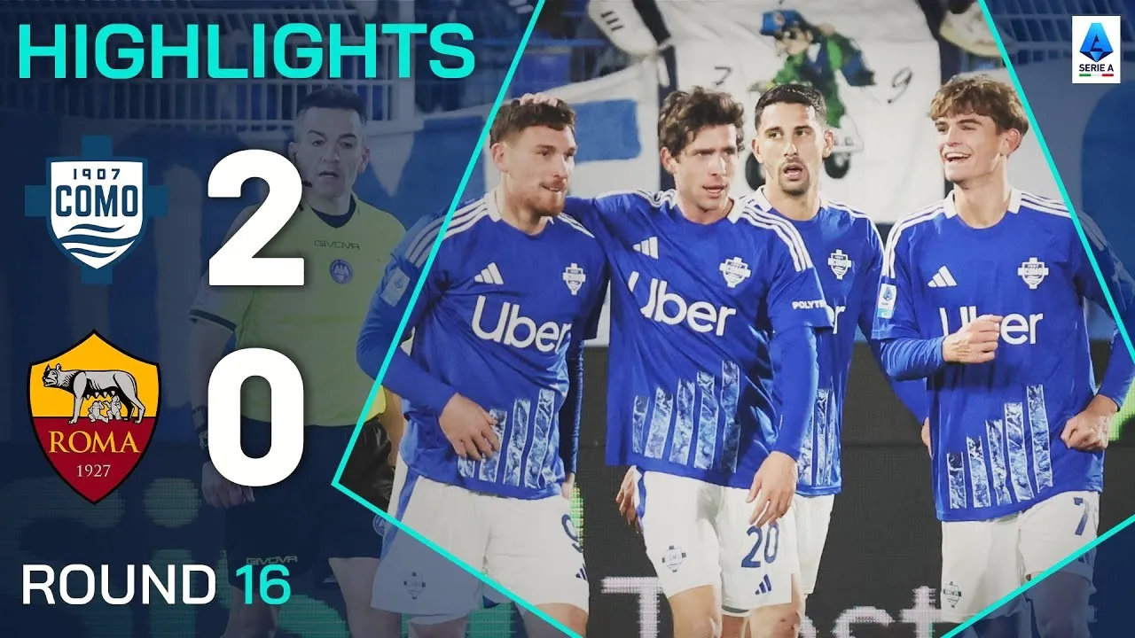 ไฮไลท์ฟุตบอล กัลโช่ เซเรียอา อิตาลี โคโม่ คว้าชัยเหนือ เอเอส โรมา 2-0 ศึกฟุตบอลวันจันทร์ที่ 16/12/2567
