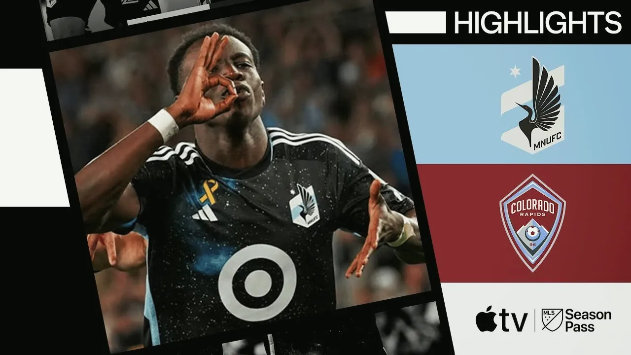 ดูไฮไลท์ 29 กันยายน 2567 มินนิโซต้า ยูไนเต็ด ถล่ม โคโลราโด้ ราปิดส์ 3-0 ศึก MLS 2024 ที่ dooball168hd.com