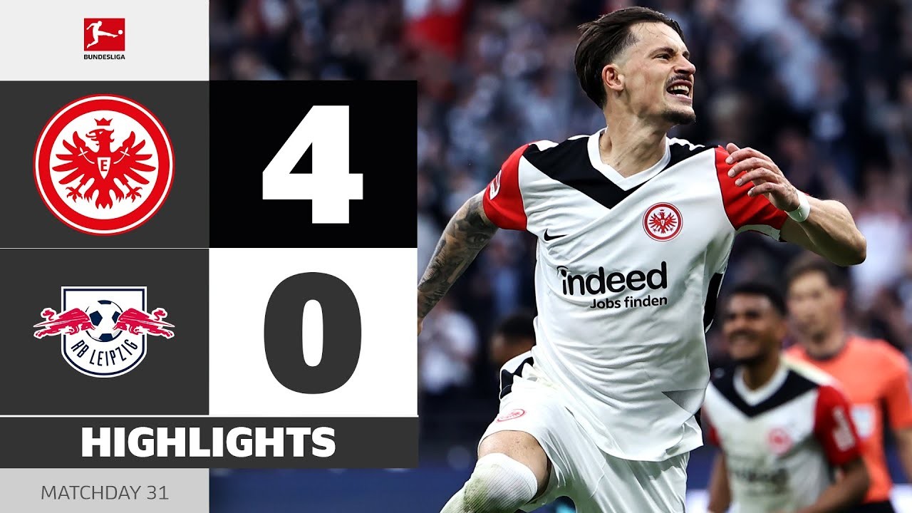 #ไฮไลท์ฟุตบอล [ ไอน์ทรัค แฟร้งค์เฟิร์ต 4 - 0 แอร์เบ ไลป์ซิก ] บุนเดสลีก้า เยอรมัน 2025/27.4.68
