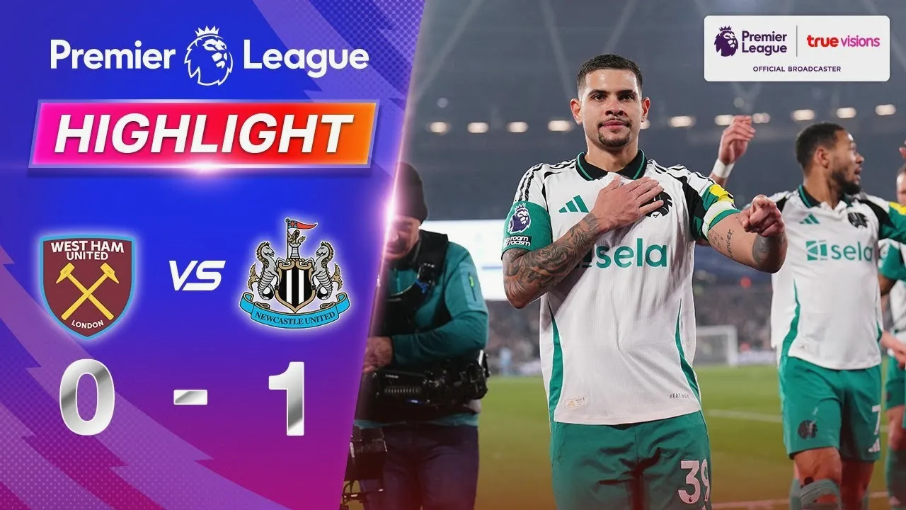 ดุเดือดจนนาทีสุดท้าย! เวสต์แฮม ยูไนเต็ด พ่ายคาบ้าน 0-1 นิวคาสเซิ่ล ยูไนเต็ด ศึกพรีเมียร์ลีก อังกฤษ 11/03/2568