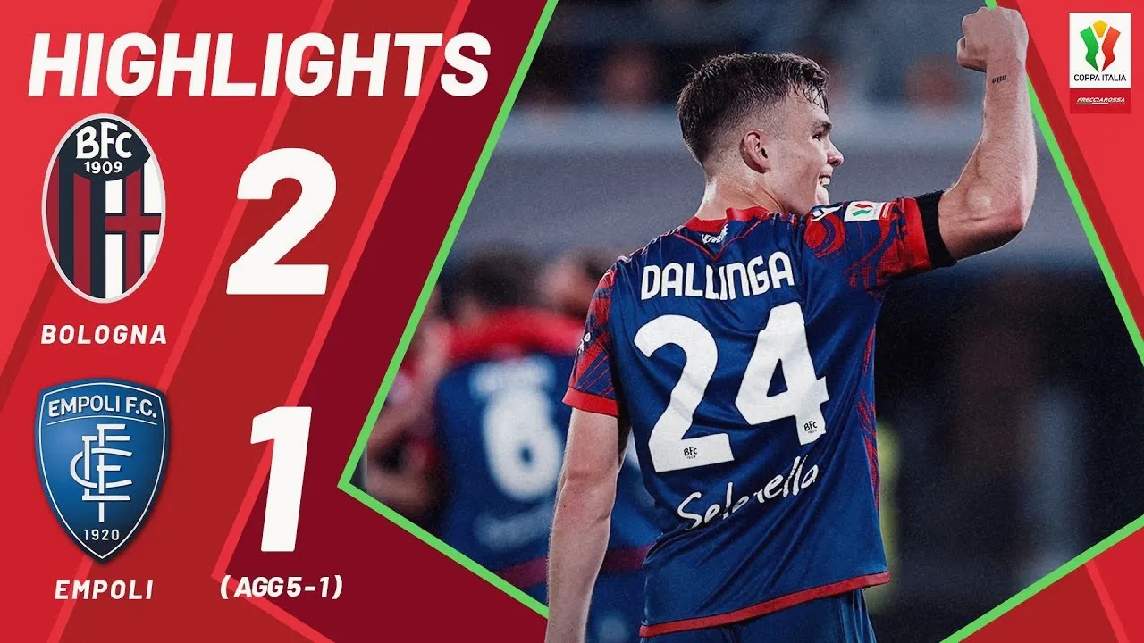 ไฮไลท์ฟุตบอลโบโลญญ่าเปิดบ้านพลิกชนะเอ็มโปลี 2-1 ศึกโคปปาอิตาเลียคัพรอบรองนัดสอง 25/04/2568 จากdooball168hd.com