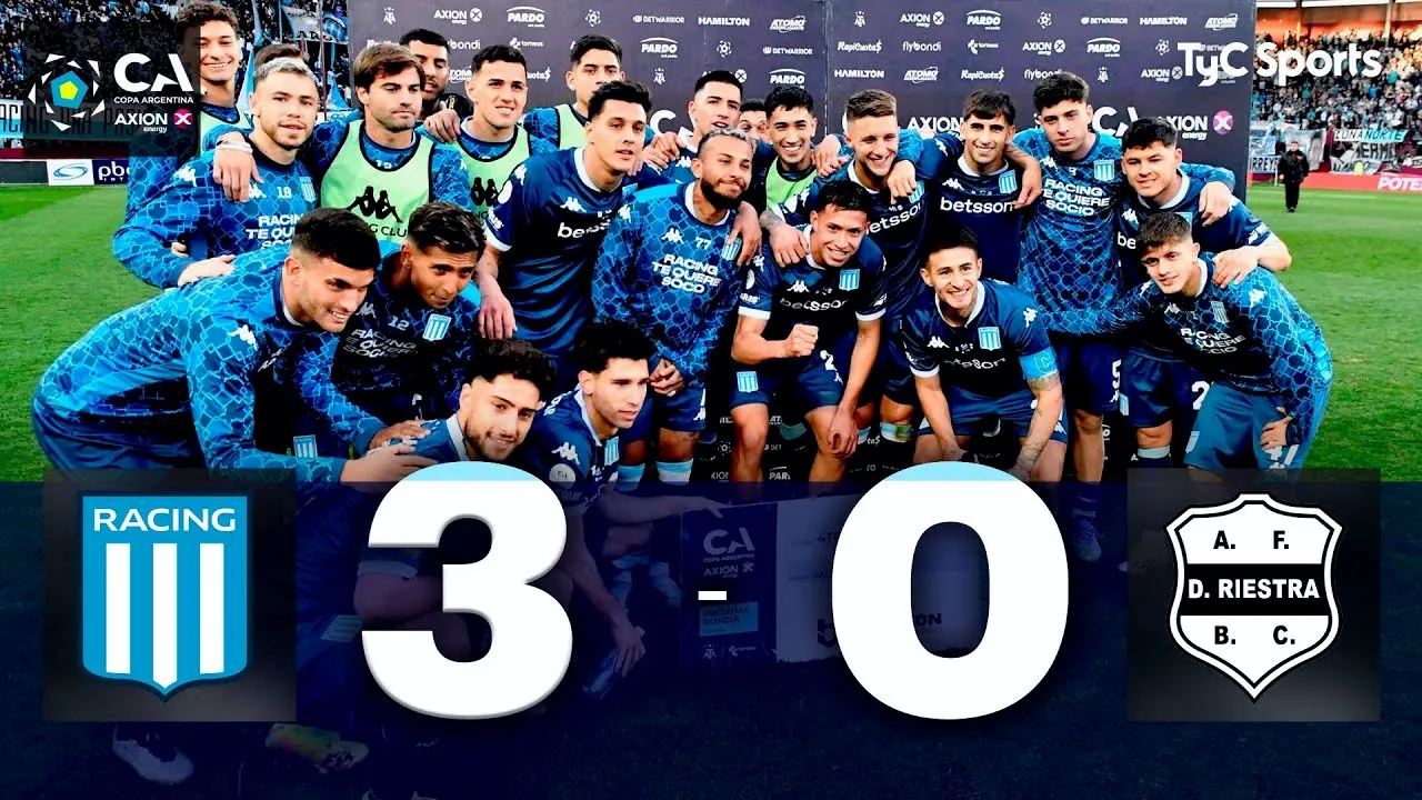 ไฮไลท์ฟุตบอล 4 สิงหาคม 2568 ราซิ่ง คลับ ถล่ม เดปอร์ติโบ ริเอสตร้า 3-0 ในศึกโคปา อาร์เจนติน่า คัพ 2025 ดูคลิปเต็มได้แล้วที่ dooball168hd.com
