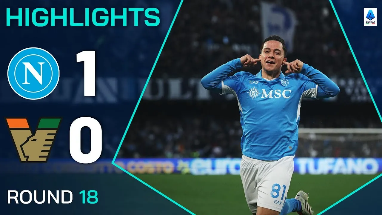 ไฮไลท์ฟุตบอล เซเรียอา อิตาลี 30/12/2567 นาโปลี เฉือน เวเนเซีย 1-0 สามแต้มสำคัญของทีมจ่าฝูง