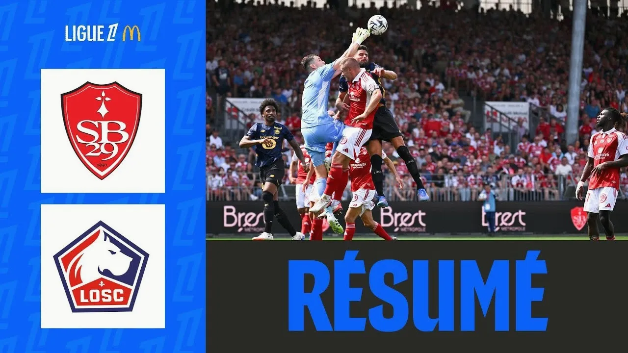 ไฮไลท์ฟุตบอล แบรสต์ 3-3 ลีลล์ ลีกเอิง ฝรั่งเศส 18 สิงหาคม 2568 เกมสนุกท้าชนเสมอสูสี