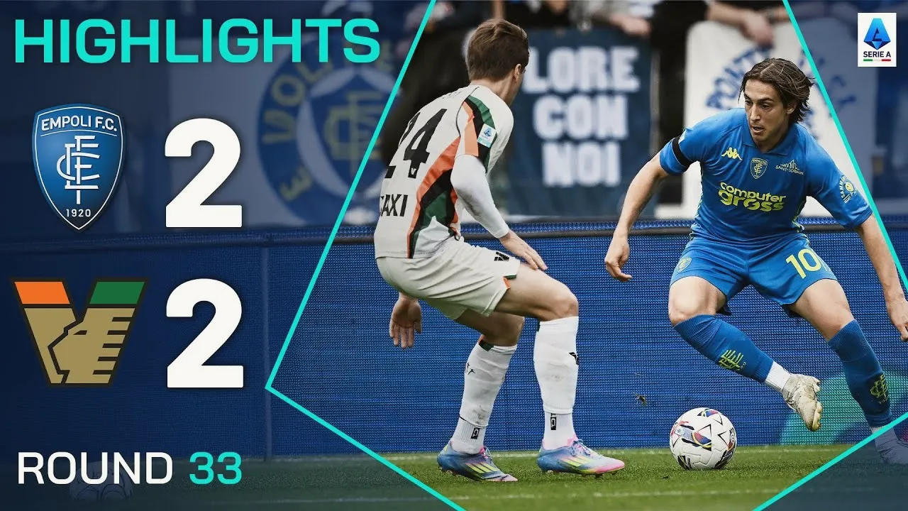 0-0! ไฮไลท์ฟุตบอล เอ็มโปลี 2-2 เวเนเซีย กัลโช่ เซเรียอา อิตาลี 2025 วันจันทร์ที่ 21 เมษายน 2568 @ dooball168hd.com
