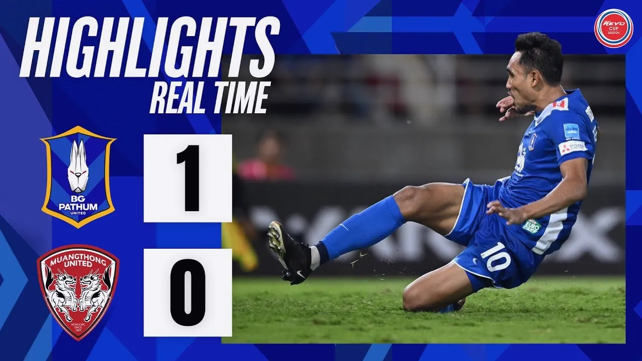 ไฮไลท์บีจี ปทุม ยูไนเต็ด เฉือนเมืองทอง ยูไนเต็ด 1-0 คว้าแชมป์รีโว่ ลีกคัพ รอบชิงชนะเลิศ ฤดูกาล 2024 วันที่ 17 มิถุนายน 2567 จาก dooball168hd.com