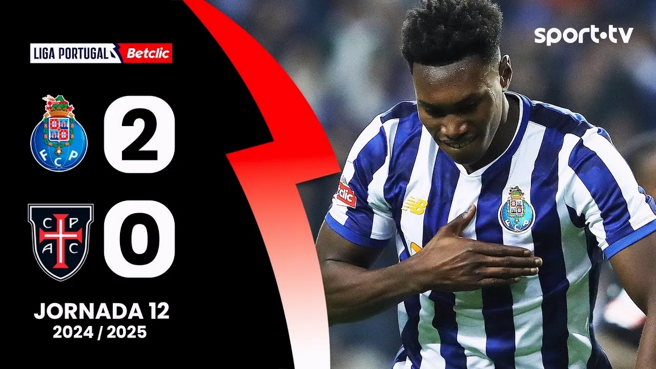 ไฮไลท์ฟุตบอลลีกา ซาเกรส โปรตุเกส เอฟซี ปอร์โต้เฉือนคาซ่า เพีย เอซี 2-0 03/12/2567