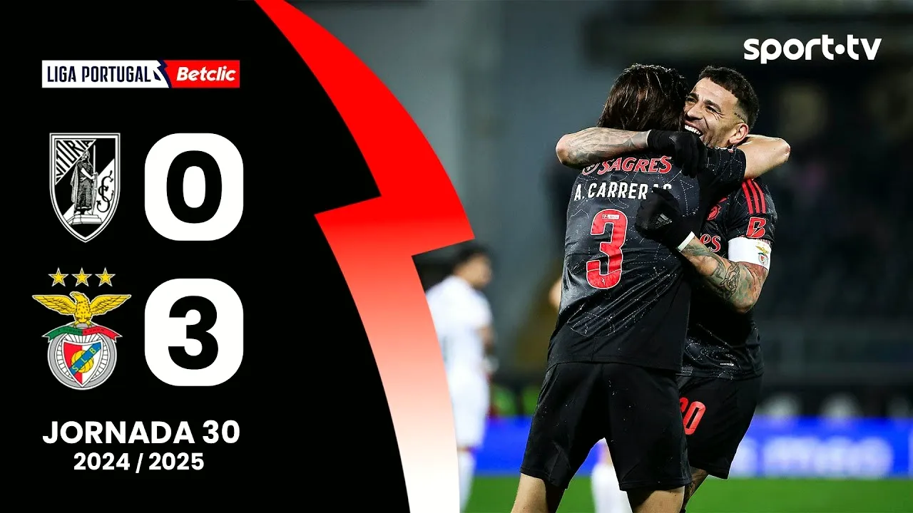 ไฮไลท์ฟุตบอลคู่บิ๊กแมตช์ ลีกา ซาเกรส โปรตุเกส 20 เมษายน 2568 วิตอเรีย กิมาไรส์ พ่ายคาบ้านต่อ เบนฟิก้า 0-3