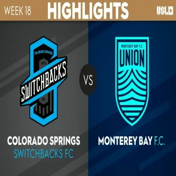 ชมคลิปไฮไลท์ฟุตบอล USL แชมป์เปี้ยนชิพ 2023 แมตช์เดือด โคโลราโด้ สปริงส์ สวิทซ์แบ็คส เอฟซี ถล่ม มอนเทอเรย์ เบย์ เอฟซี 4-0