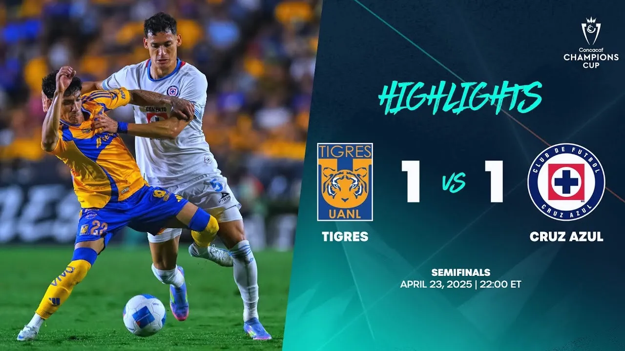 ไฮไลท์ฟุตบอล คอนคาเคฟ แชมเปี้ยนส์ คัพ 2025: ไทเกรส ยูเอเอ็นแอล เสมอ 1-1 กับ ครูซ อาซูล วันที่ 24 เมษายน 2568